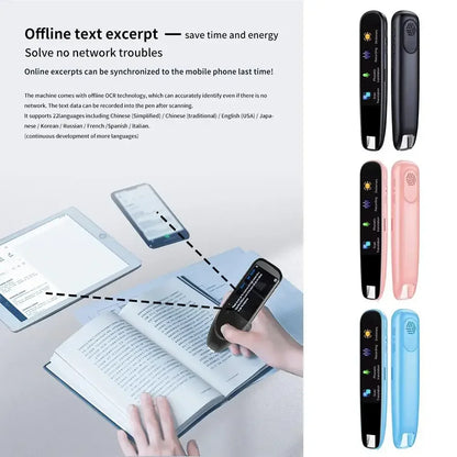 GeniusPenAI AI Scan Reader Pen — 112 Languages | Text-to-Speech | Dyslexia Support