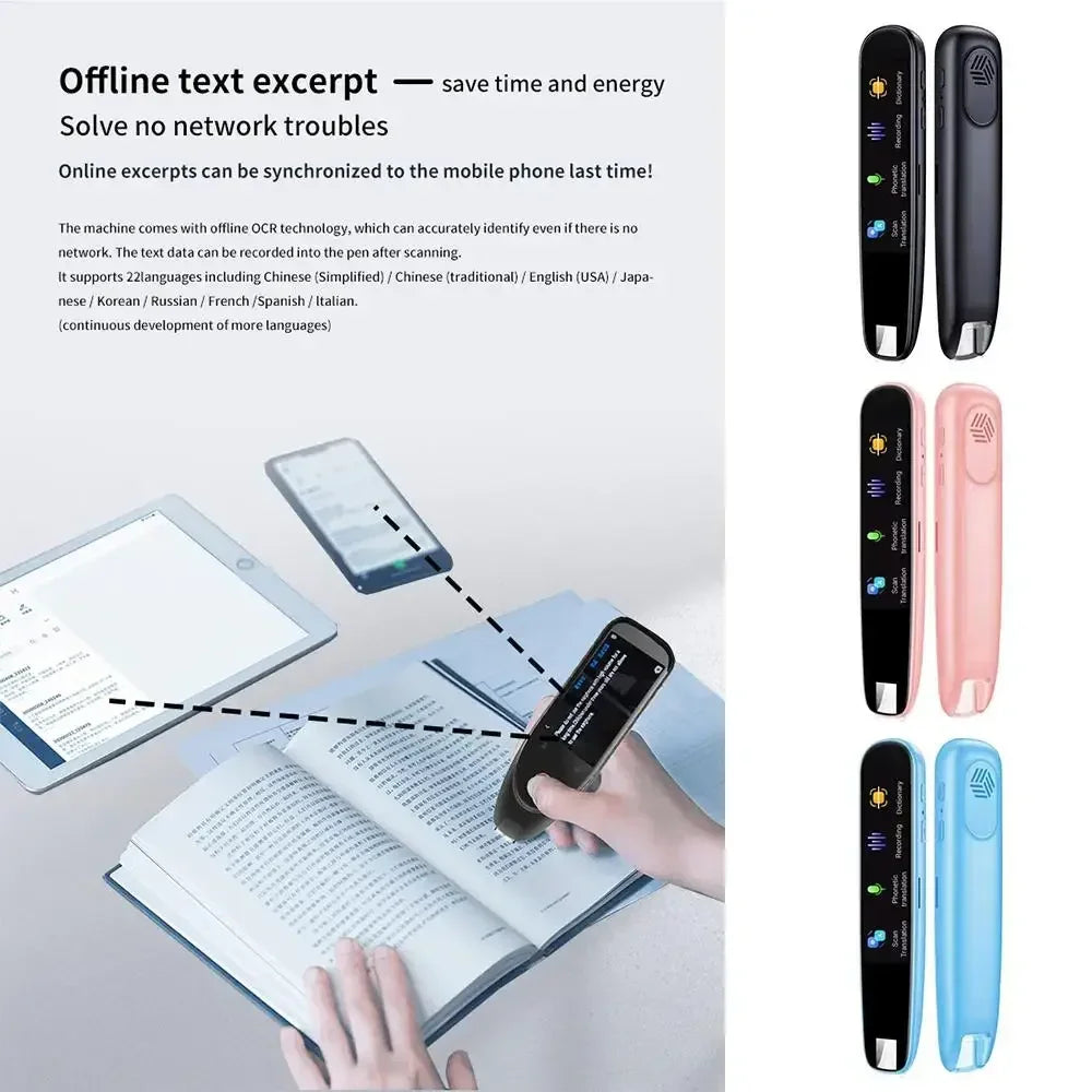 GeniusPenAI AI Scan Reader Pen — 112 Languages | Text-to-Speech | Dyslexia Support