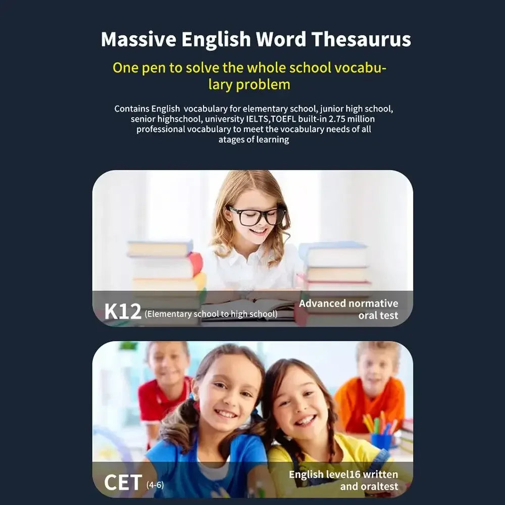 GeniusPenAI AI Scan Reader Pen — 112 Languages | Text-to-Speech | Dyslexia Support