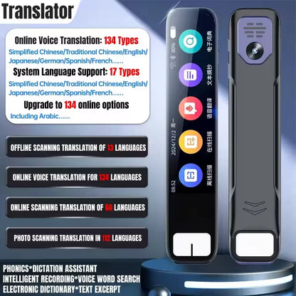 GeniusPenAI ChatGPT AI Translation Pen — 150 Languages | Point & Read | Premium