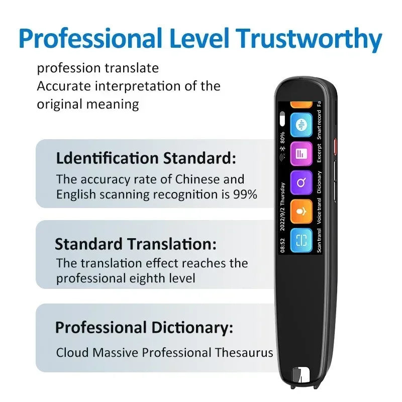 GeniusPenAI AI Translation Pen — 142 Languages | Offline Mode | Travel Translator