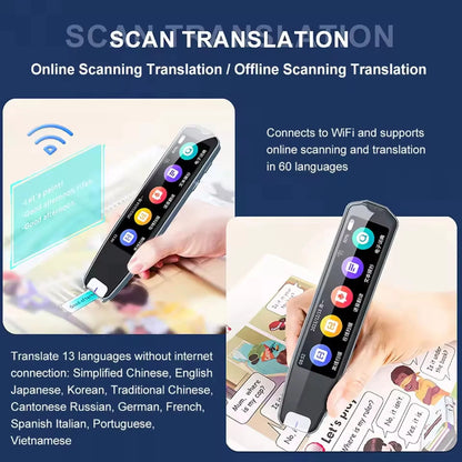 GeniusPenAI ChatGPT AI Translation Pen — 150 Languages | Point & Read | Premium