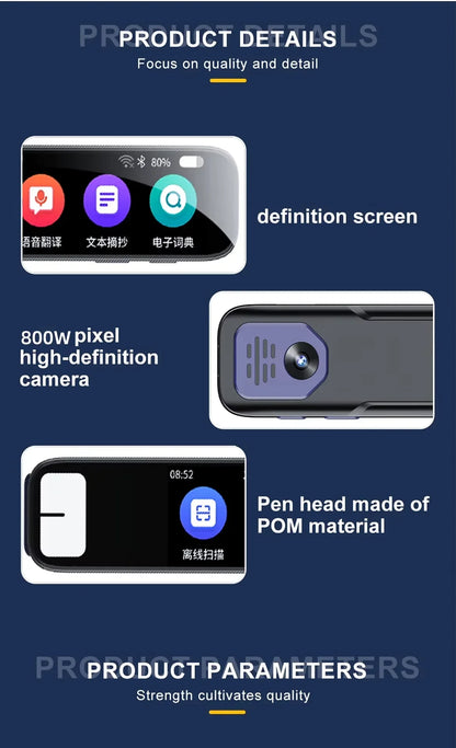 GeniusPenAI ChatGPT AI Translation Pen — 150 Languages | Point & Read | Premium