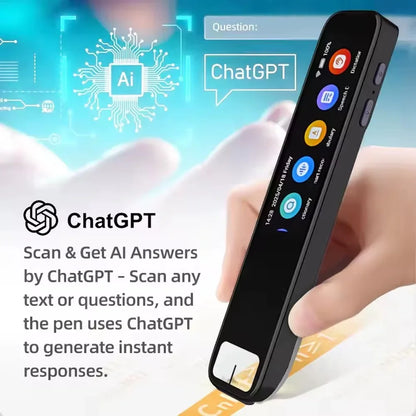 GeniusPenAI ChatGPT AI Translation Pen — 150 Languages | Point & Read | Premium